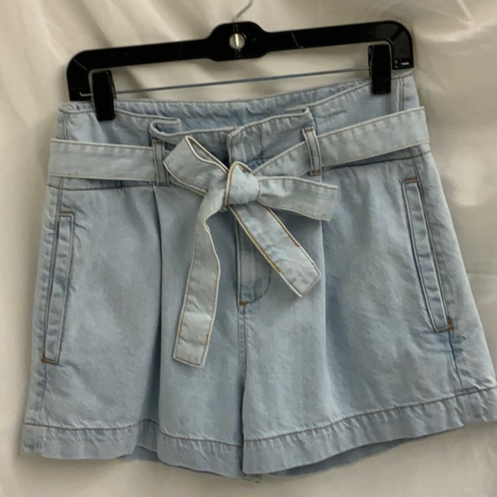 DL1961 Camille Paperbag Light Wash Denim Shorts